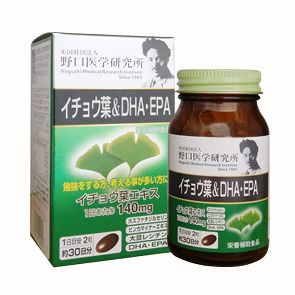 Viên uống bổ não DHA EPA Ginkgo Noguchi 60 viên của Nhật Bản