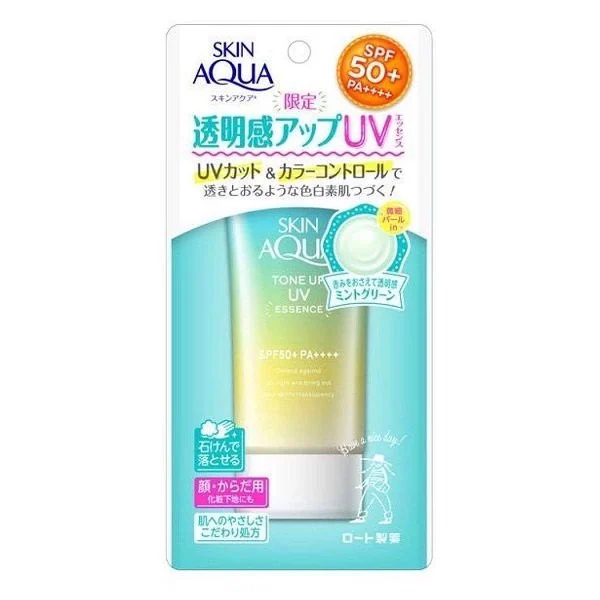 Kem chống nắng Skin Aqua Tone Up UV Essence Mint Green SPF50+/PA++++ 50g