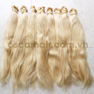 Vietnamese single drawn bulk straight hair blone color